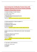Court Interpreter Certification Practice Exam with  Complete Questions And Correct Answers&lbrack;Already  Graded A&plus;&vert;Brand New Version&period;