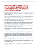 Blockchain Basics EXAM LATEST ACTUAL EXAM QUESTIONS AND CORRECT DETAILED ANSWERS &vert; ALREADY GRADED A&plus;