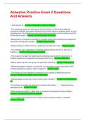 Asbestos Practice Exam 2 Questions And Answers
