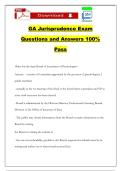 GA Jurisprudence Exam Questions and Answers 100&percnt; Pass