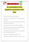 GA Jurisprudence Exam Questions and Answers 100&percnt; Pass