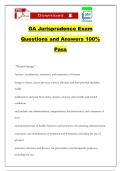 GA Jurisprudence Exam Questions and Answers 100&percnt; Pass
