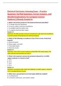 Electrical Contractor Licensing Exam &ndash; Practice  Questions Verified Questions&comma; Correct Answers&comma; and  Detailed Explanations for Computer Science  Students&vert;&vert;Already Graded A&plus; 