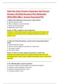 State Bar Exam Practice Questions And Correct  Answers &lpar;Verified Answers&rpar; Plus Rationales  2025&sol;2026 Q&A &vert; Instant Download Pdf 