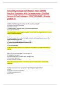 School Psychologist Certification Exam &lpar;NASP&rpar;  Practice  Questions And Correct Answers &lpar;Verified  Answers&rpar; Plus Rationales 2025&sol;2026 Q&A &vert;Already  graded A&plus; 