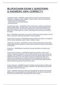 BLOCKCHAIN EXAM 1 QUESTIONS & ANSWERS 100&percnt; CORRECT&excl;&excl;