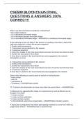 CSE598 BLOCKCHAIN FINAL QUESTIONS & ANSWERS 100&percnt; CORRECT&excl;&excl;