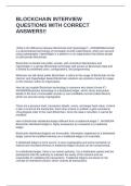 BLOCKCHAIN INTERVIEW QUESTIONS WITH CORRECT ANSWERS&excl;&excl;