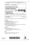 As-Level Edexcel 2025 Economics A Paper 2 