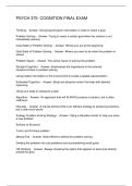 PSYCH 375- COGNITION FINAL EXAM