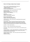 PSYC 375 FINAL EXAM STUDY GUIDE