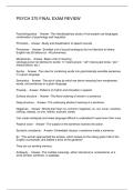 PSYCH 375 FINAL EXAM REVIEW