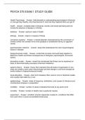 PSYCH 375 EXAM 1 STUDY GUIDE