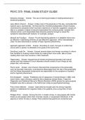 PSYC 375- FINAL EXAM STUDY GUIDE