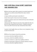 EMR COPR FINAL EXAM SCRIPT QUESTIONS AND ANSWERS 2026
