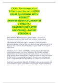 C836 - Fundamentals of Information Security &lpar;WGU&rpar; EXAM QUESTIONS WITH CORRECT ANSWERS&vert;&vert;100&percnt;GUARANTEE D PASS&vert;&vert;A&plus; GRADED&excl;&excl;&vert;&vert;UPDATED 2025&sol;2026&vert;&vert;<LATEST VERSION>