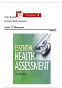 Test bank for essential health assessment 1st edition