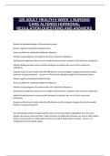 325 ADULT HEALTH II WEEK 1 NURSING CARE ALTERED HORMONAL REGULATION&period;QUESTIONS AND ANSWERS