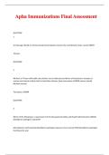 Apha Immunizations Final Assessment