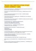 TEXAS CSO CERTIFICATION STUDY GUIDE CORRECT 100&percnt;