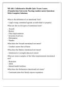 NR 446&colon; Collaborative Health Quiz&sol; Exam 1 notes &lpar;Chamberlain University Nursing student notes&rpar; Questions With Complete Solutions