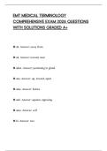 EMT MEDICAL TERMINOLOGY COMPREHENSIVE EXAM 2026 QUESTIONS WITH SOLUTIONS GRADED A&plus;