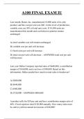 A100 FINAL EXAM IU QUESTIONS AND ANSWERS 2026
