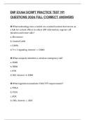 ENP EXAM SCRIPT PRACTICE TEST 191 QUESTIONS 2026 FULL CORRECT ANSWERS