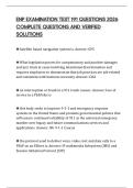 ENP EXAMINATION TEST 191 QUESTIONS 2026 COMPLETE QUESTIONS AND VERIFIED SOLUTIONS
