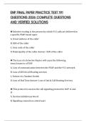 ENP FINAL PAPER PRACTICE TEST 191 QUESTIONS 2026 COMPLETE QUESTIONS AND VERIFIED SOLUTIONS