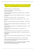 MRI Physics Final Exam with all Correct & 100&percnt; Verified Answers &vert;Actual Complete Exam&vert; Already Graded A&plus;