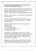 NR 446 Collaborative&sol;leadership- Exam 1 Study Guide Questions With Complete Solutions