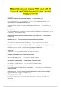 Magnetic Resonance Imaging &lpar;MRI&rpar; Exam with All Correct & 100&percnt; Verified Answers&vert; Latest Update&vert; Already Graded A&plus;