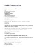 Florida Civil Procedure 2026&sol;2027  Questions and Verified Solutions  