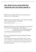 EPIC OR350 ACTUAL EXAM PAPER 2026 QUESTIONS WITH SOLUTIONS GRADED A&plus;