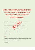 NR 341&sol; NR341 COMPLEX ADULT HEALTH EXAM 1 LATEST 2026 ACTUAL EXAM QUESTIONS AND 100&percnt; CORRECT ANSWERS&vert;AGRADE