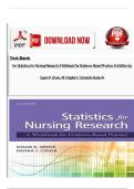 Test Bank - for Statistics for Nursing Research A Workbook for Evidence-Based Practice 3rd Edition by Susan K&period; Grove&comma; All Chapters &vert; Complete Guide A&plus;