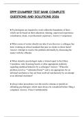 EPPP EXAMPREP TEST BANK COMPLETE QUESTIONS AND SOLUTIONS 2026