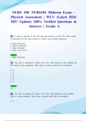 NURS 190&sol; NURS190 Midterm Exam &ndash; Physical Assessment &vert; WCU &lpar;Latest 2026&sol; 2027 Update&rpar; 100&percnt; Verified Questions & Answers &vert; Grade A