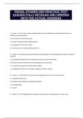 SOCIAL STUDIES GED PRACTICE TEST QUIZZES FULLY DETAILED AND VERIFIED WITH THE ACTUAL ANSWERS