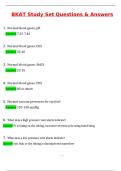 BKAT Study Set Exam 2025 Newest Updated Questions and Answers &lpar;2025 &sol; 2026&rpar; &lpar;Verified Answers by Expert&rpar;