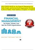 Solution Manual for Financial Management for Public Health&comma; and Not-for-Profit Organizations 7th Edition by Finkler&comma; Calabrese & Smith Verified Chapters 1 - 15&comma; Complete
