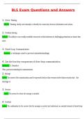 BLS Exam 2025 2025 Newest Updated Questions and Answers &lpar;2025 &sol; 2026&rpar; &lpar;Verified Answers by Expert&rpar;