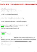 YMCA BLS TEST 2025 Newest Updated Questions and Answers &lpar;2025 &sol; 2026&rpar; &lpar;Verified Answers by Expert&rpar;