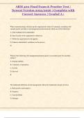 ARM 400 Final Exam & Practice Test &vert;  Newest Version 2025&sol;2026 &vert; Complete with  Correct Answers &vert; Graded A&plus; 