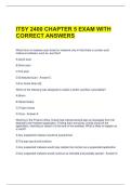 ITSY 2400 CHAPTER 5 EXAM WITH CORRECT ANSWERS 