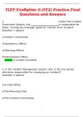 TCFP Firefighter II &lpar;FF2&rpar; Practice Final &ndash; Verified Questions 2025 Newest Updated Questions and Correct Answers &lpar;2025 &sol; 2026&rpar; &lpar;Verified Answers by Expert&rpar;