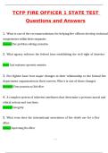 TCFP Fire Officer 1 State Test 2025 Newest Actual Questions and Correct Answers &lpar;2025 &sol; 2026&rpar; &lpar;Verified Answers by Expert&rpar;