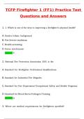 TCFP Firefighter I &lpar;FF1&rpar; Practice Test 2025 Newest Actual Questions and Correct Answers &lpar;2025 &sol; 2026&rpar; &lpar;Verified Answers by Expert&rpar;