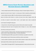 NWCA &ndash; Course Exam Review Questions and Revised Answers &lpar;2025&sol;2026&rpar; &ndash; Comprehensive Study Material